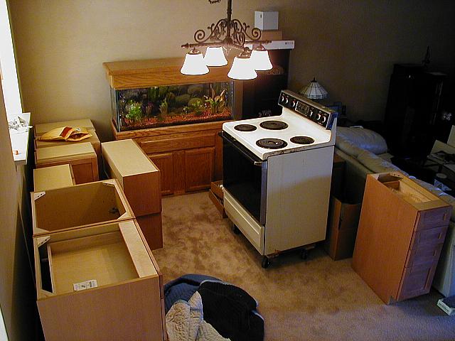 First you move everything out.