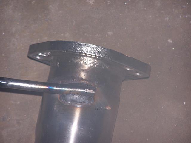Everything's stainless except for the exhaust hanger and its weld.