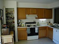 Microwave cart to the left