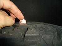 Tires are a few years old but have a lot of tread left.  Right-rear tire