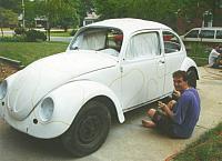 Step1:  Paint your car BRIGHT chevy white.