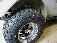 Big 'ol back tires.  Brand new Super Swamper Radial 33x12.5x15