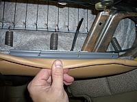 To keep it on I had to use hog rings through the plastic.  Seemed kind of pointless.