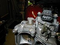 Plunger and water passage removed.  Also removed set-screw lever.  Now's a good time to adjust the TPS.