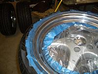 Mask the centers and the tire.